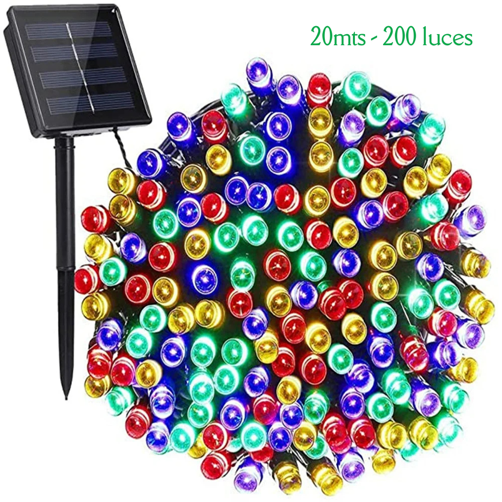GUIRNALDAS DE LUCES LED SOLARES