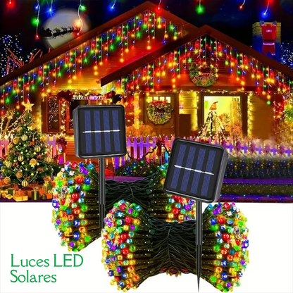 GUIRNALDAS DE LUCES LED SOLARES
