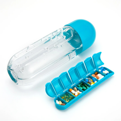 BOTELLA DE AGUA CON PASTILLERO
