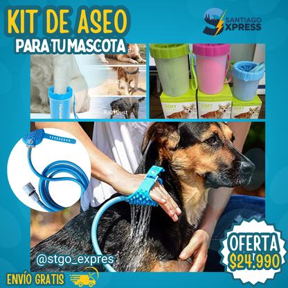 KIT DE BAÑO PARA MASCOTAS