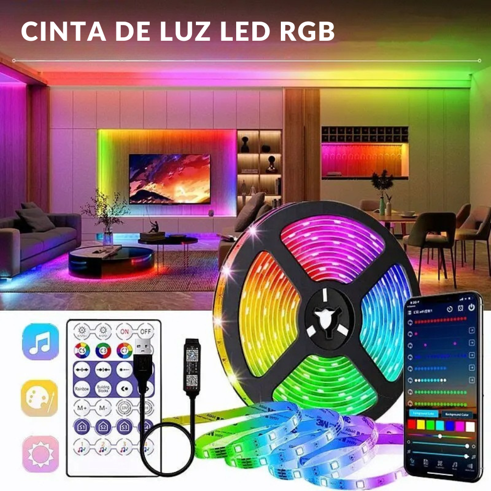 CINTA DE LUZ LED RGB | 5 MTS