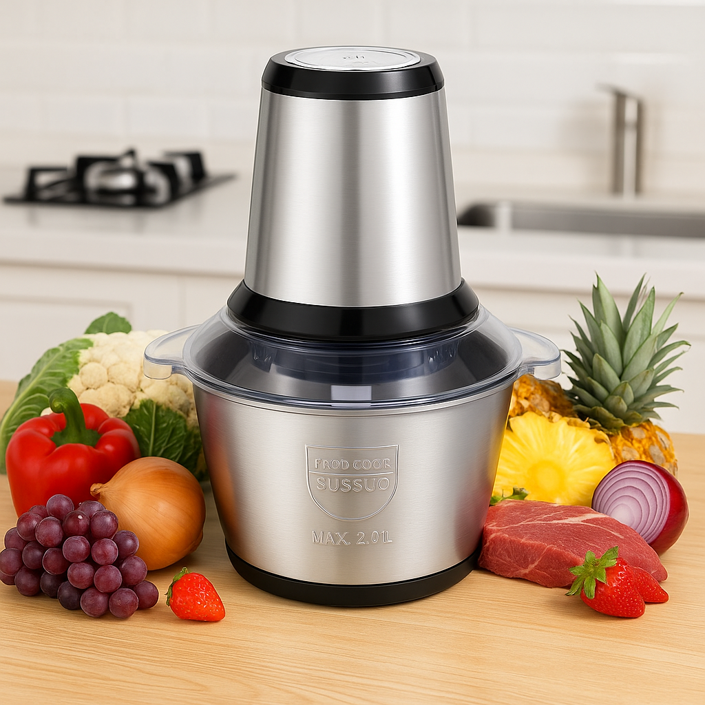 Procesador de Alimentos de Acero Inoxidable 2L