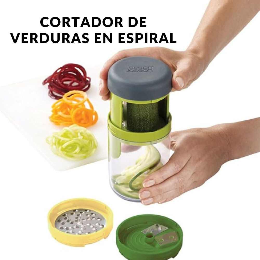 CORTADOR DE VEGETALES EN ESPIRAL 3 EN 1