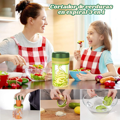 CORTADOR DE VEGETALES EN ESPIRAL 3 EN 1